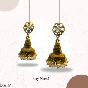 Antique Gold Jhumka Earrings